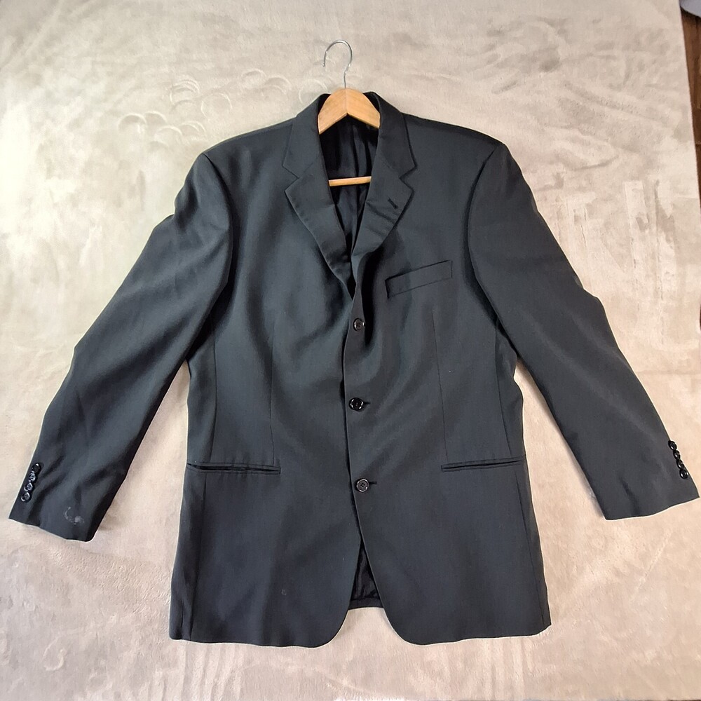 Hugo Boss Blazer Men's 44 Black Single Breasted New Wool Ventless